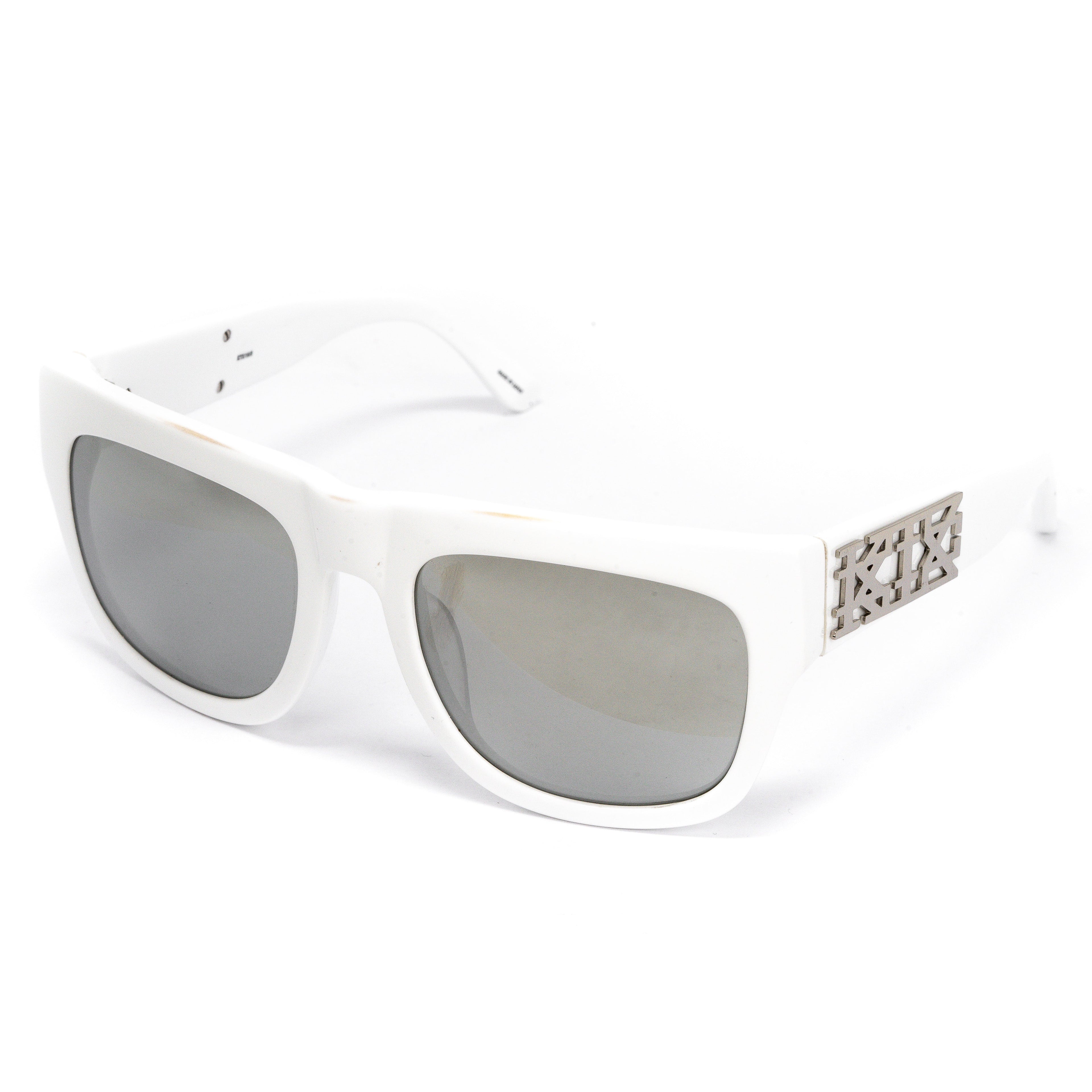 Kokon To Zai Unisex D-Frame Silver Sunglasses
