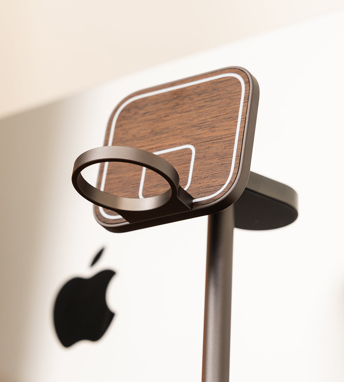 KUXIU Qi2 3-Point Power Creative 3-in-1 MagSafe Charging Stand - Wood Grain