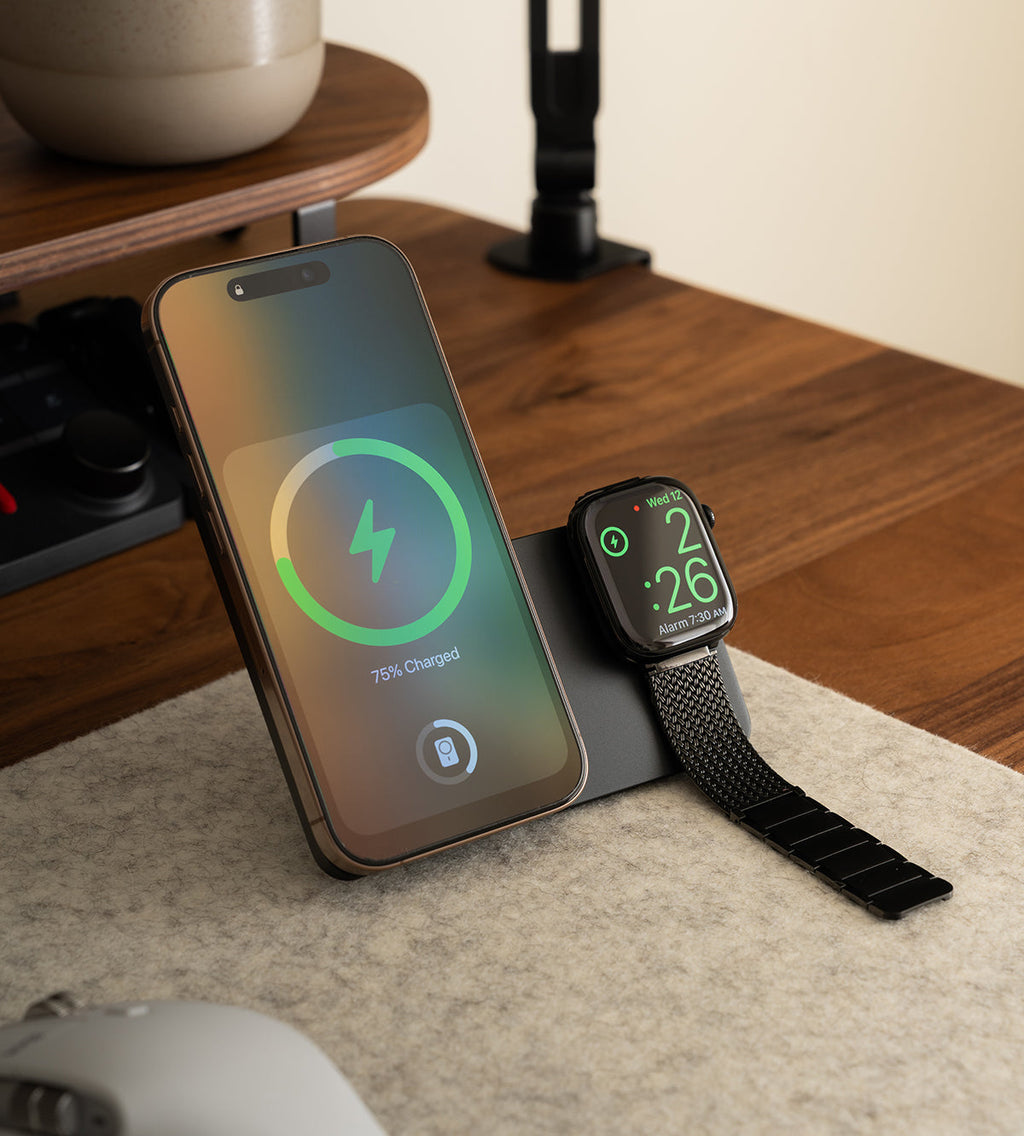 KUXIU K1 15W Fast Charging 3-in-1 MagSafe Wireless Power Bank - Black