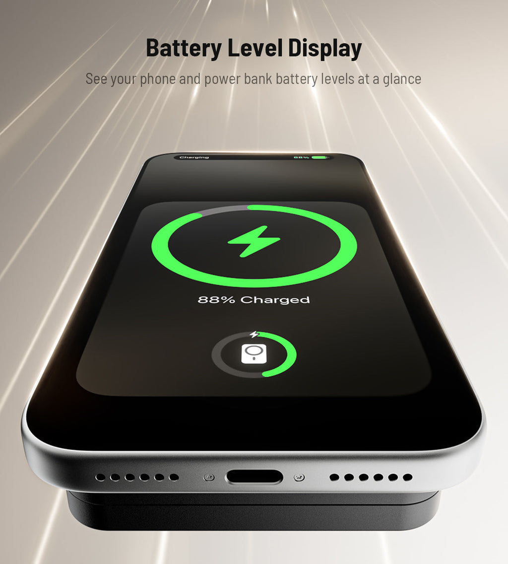 KUXIU K1 15W Fast Charging 3-in-1 MagSafe Wireless Power Bank - Black