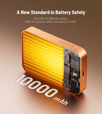 KUXIU S4 Qi2.2 25W 10000mAh Aluminum Alloy Semi-Solid Safe Wireless Power Bank — Cosmic Orange