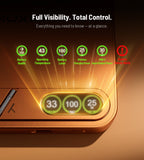 KUXIU S4 Qi2.2 25W 10000mAh Aluminum Alloy Semi-Solid Safe Wireless Power Bank — Cosmic Orange