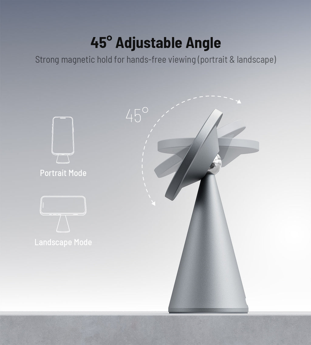 KUXIU X1 Turbo 25W MagSafe Foldable Wireless Charging Stand - Gray