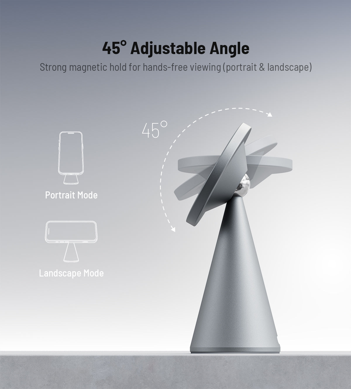 KUXIU X1 Turbo 25W MagSafe Foldable Wireless Charging Stand - Gray