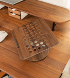 KUXIU X53 Ergonomic Laptop Stand with Built-in 8-in-1 Hub - Wood Grain