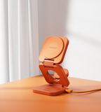 KUXIU X55 Turbo Qi2.2 Certified 25W 3-in-1 MagSafe Foldable Wireless Charging Stand  - Orange