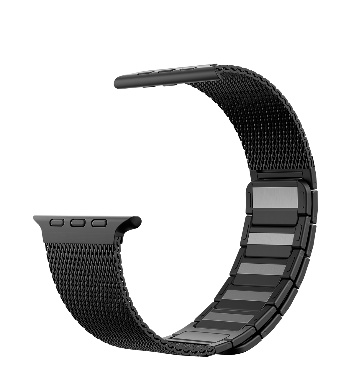 KUXIU Black Stainless Steel Magnetic Apple Watch Band