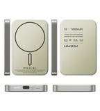 KUXIU S2 Qi2 5000mAh MagSafe Solid-State Power Bank - Natural titanium