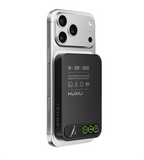 KUXIU S4 Qi2.2 25W 10000mAh Aluminum Alloy Semi-Solid Safe Wireless Power Bank — Black
