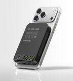 KUXIU S4 Qi2.2 25W 10000mAh Aluminum Alloy Semi-Solid Safe Wireless Power Bank — Black