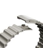 KUXIU Stainless Steel Ocean Band - Titanium