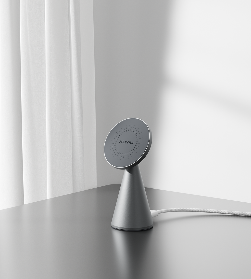 KUXIU X1 Turbo 25W MagSafe Foldable Wireless Charging Stand - Gray