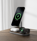 KUXIU X23 Pro 4-in-1 MagSafe Dual-Core Fast Charging Stand  - Wood Grain