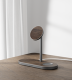 KUXIU X23 Pro 4-in-1 MagSafe Dual-Core Fast Charging Stand  - Wood Grain