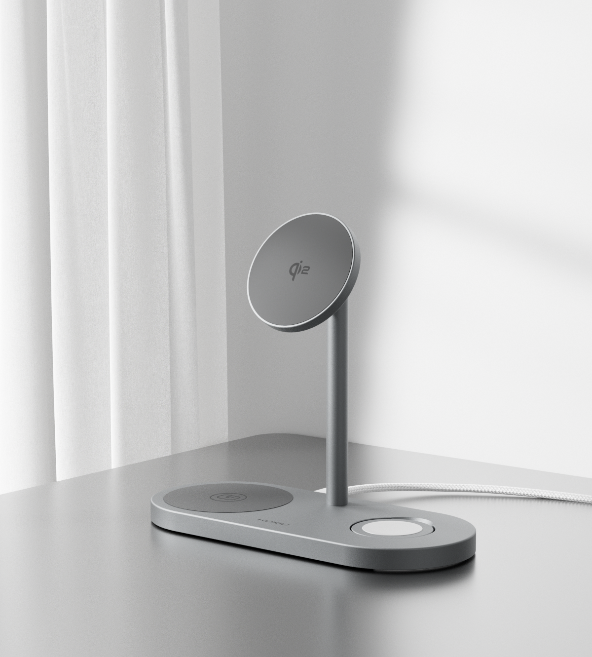 KUXIU X23Q Qi2 3-In-1 Foldable Magnetic Wireless Charging Station