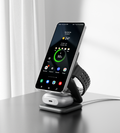 KUXIU X40Q Qi2.2 3-In-1 Foldable Magnetic Wireless Charging Station for Samsung - Gray