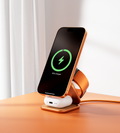 KUXIU X40 Turbo Qi2.2 Certified 25W 3-in-1 MagSafe Foldable Wireless Charging Stand  - Cosmic Orange