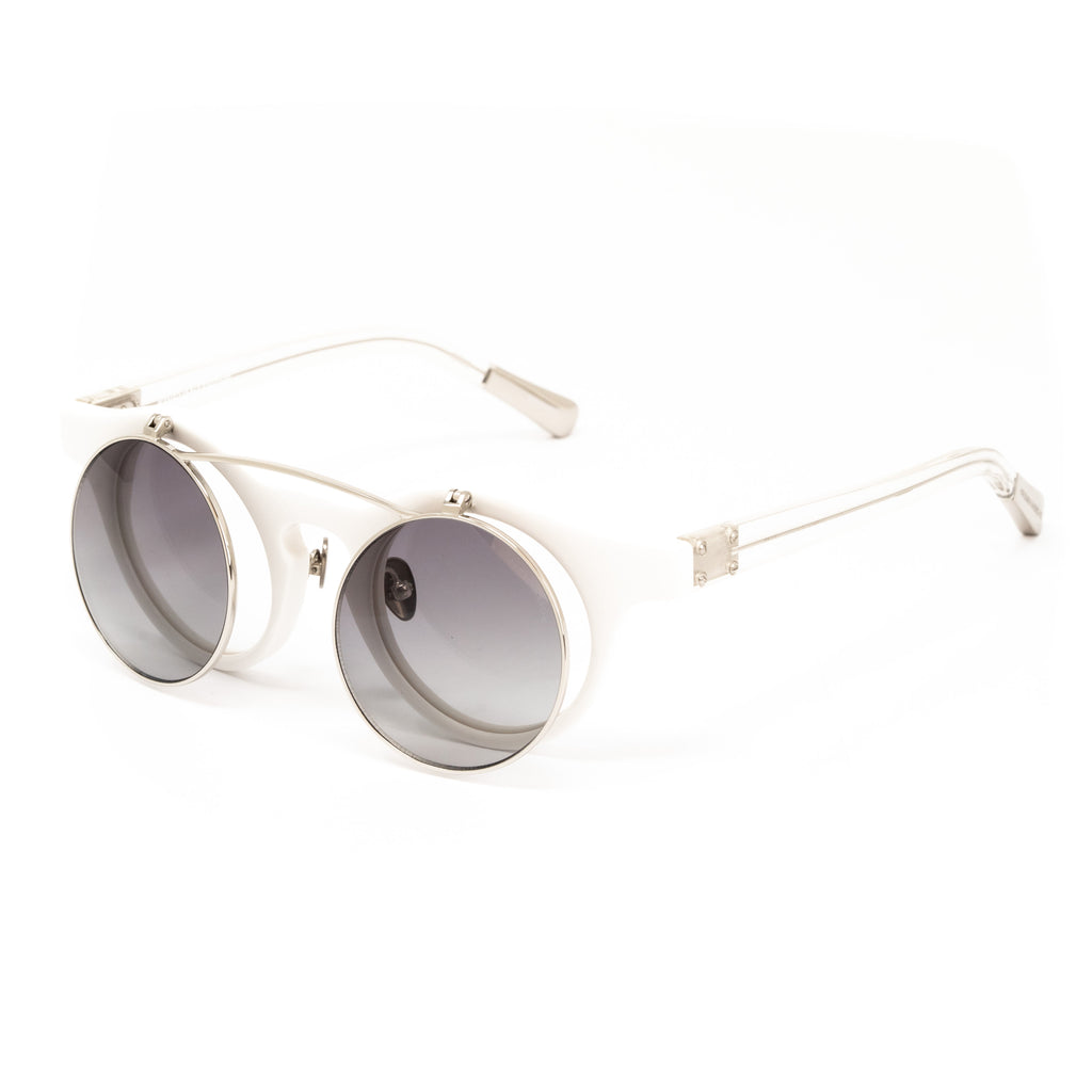 Kris Van Assche x Linda Farrow White Sunglasses