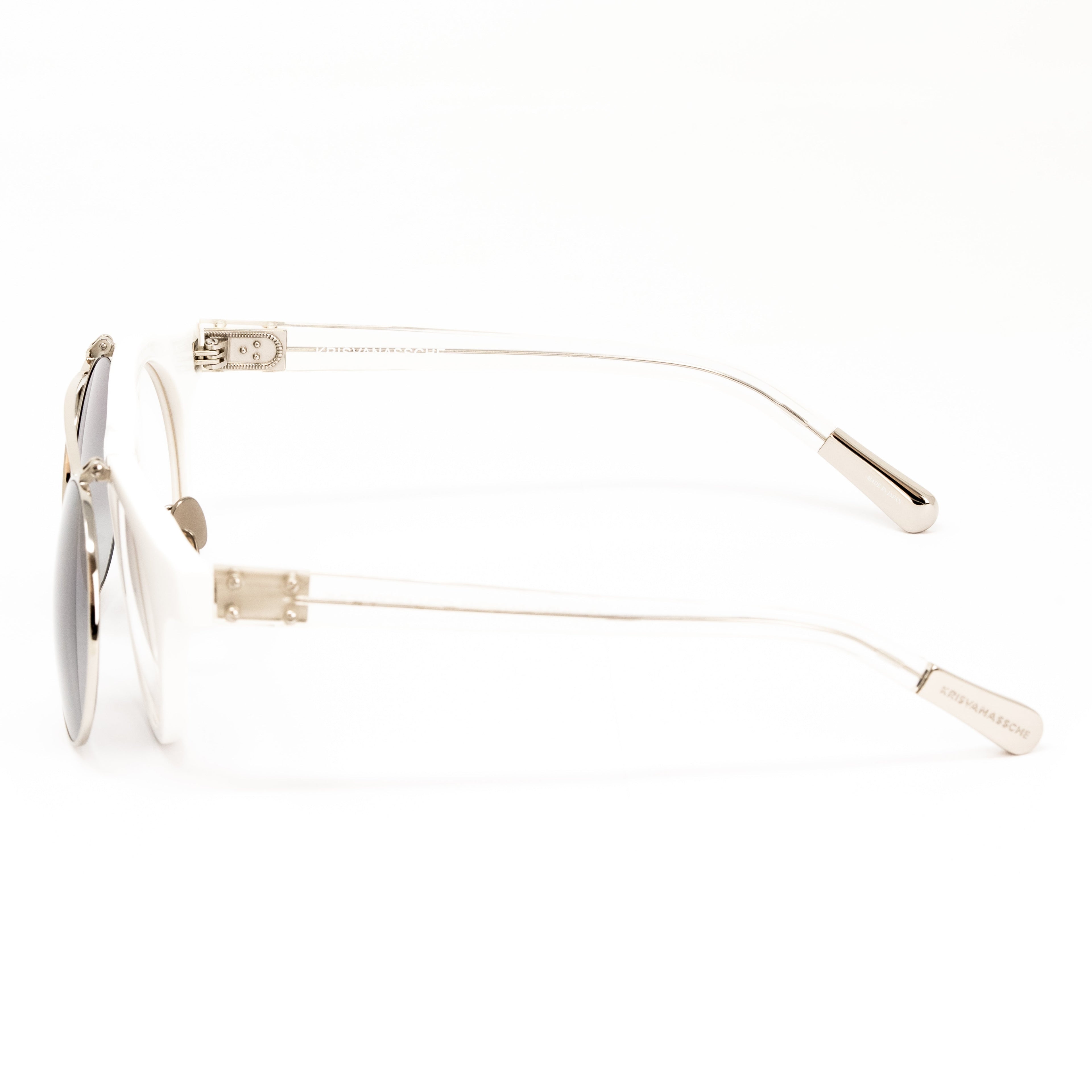 Kris Van Assche x Linda Farrow White Sunglasses