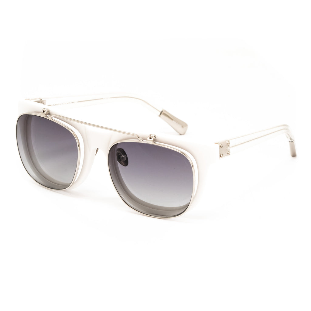 Kris Van Assche x Linda Farrow White Sunglasses
