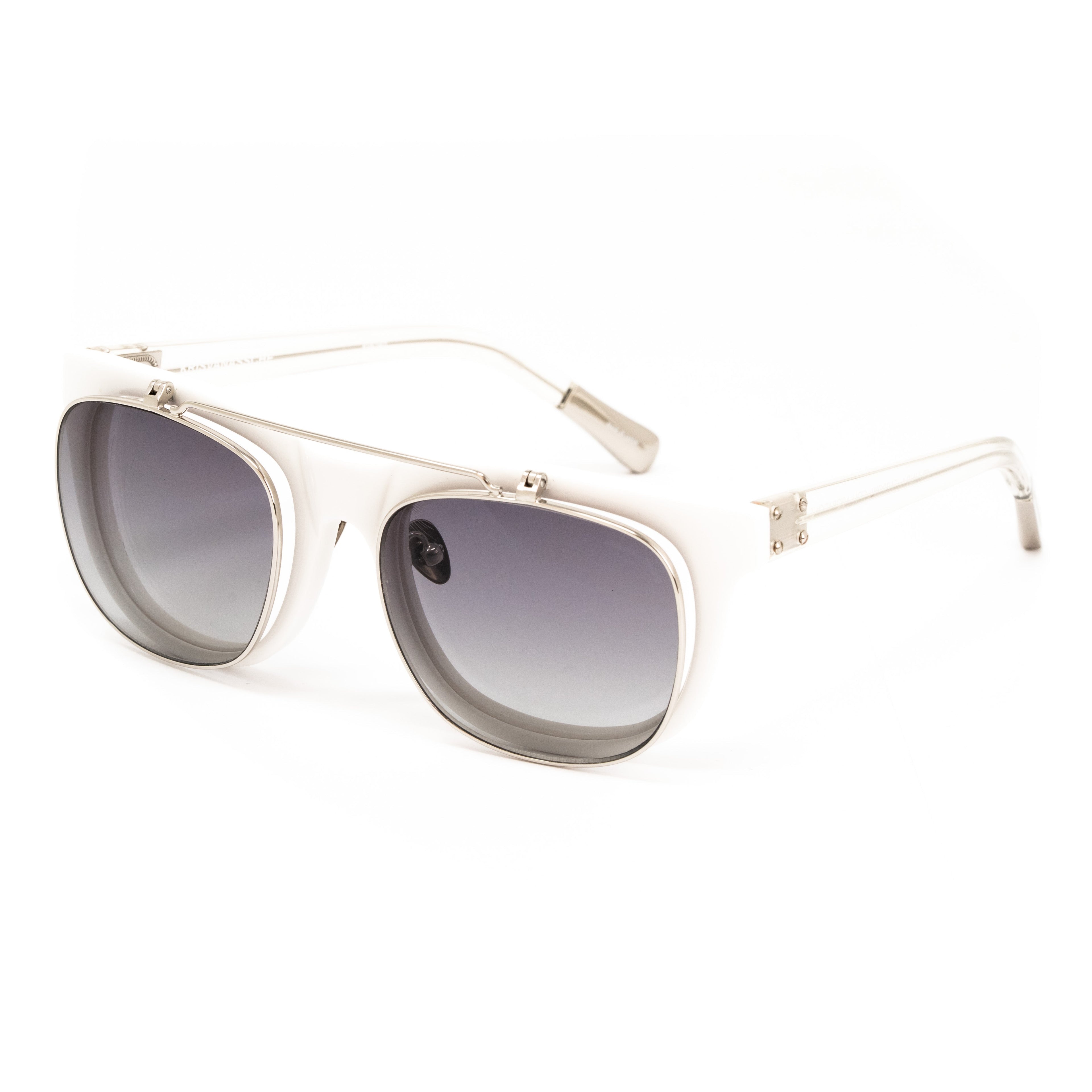 Kris Van Assche x Linda Farrow White Sunglasses