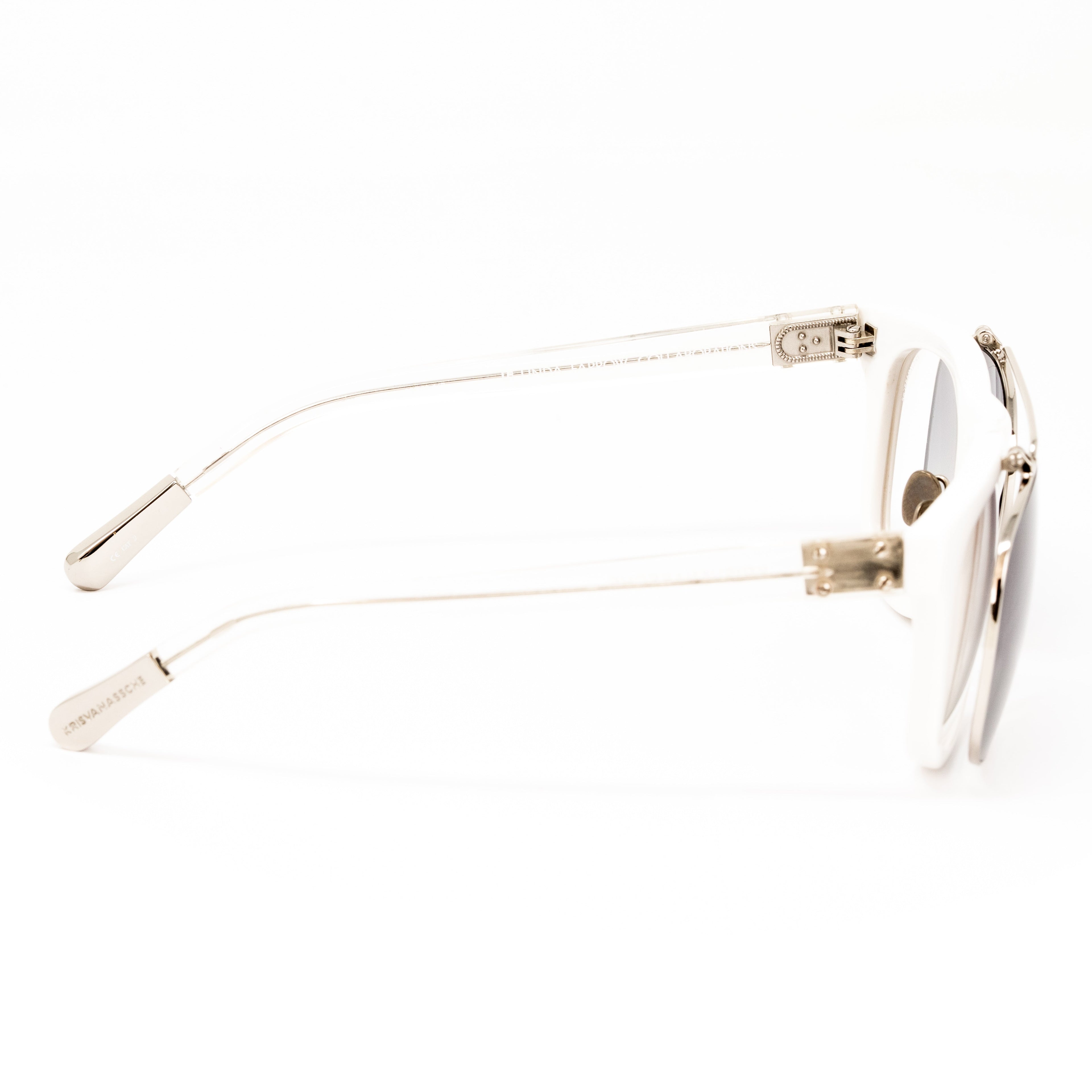 Kris Van Assche x Linda Farrow White Sunglasses