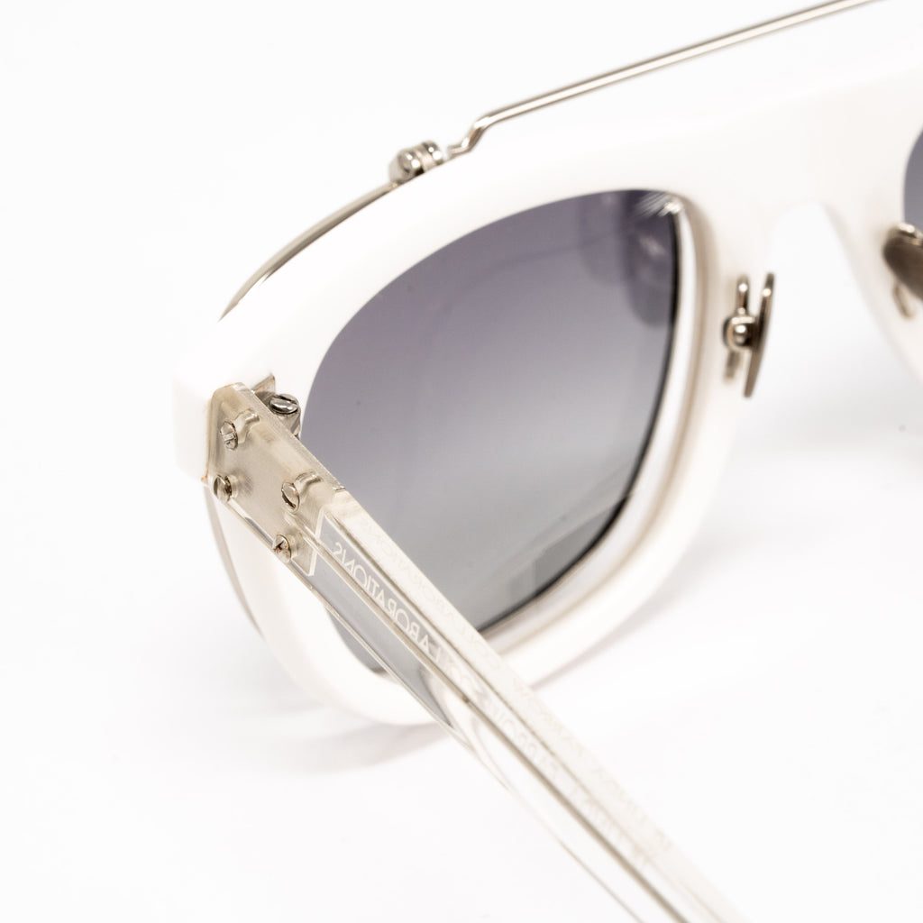 Kris Van Assche x Linda Farrow White Sunglasses