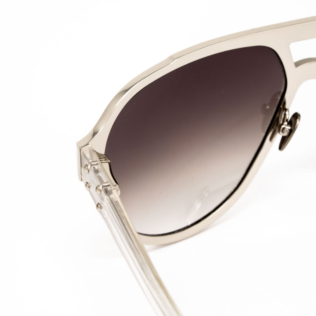 Kris Van Assche x Linda Farrow Silver Sunglasses
