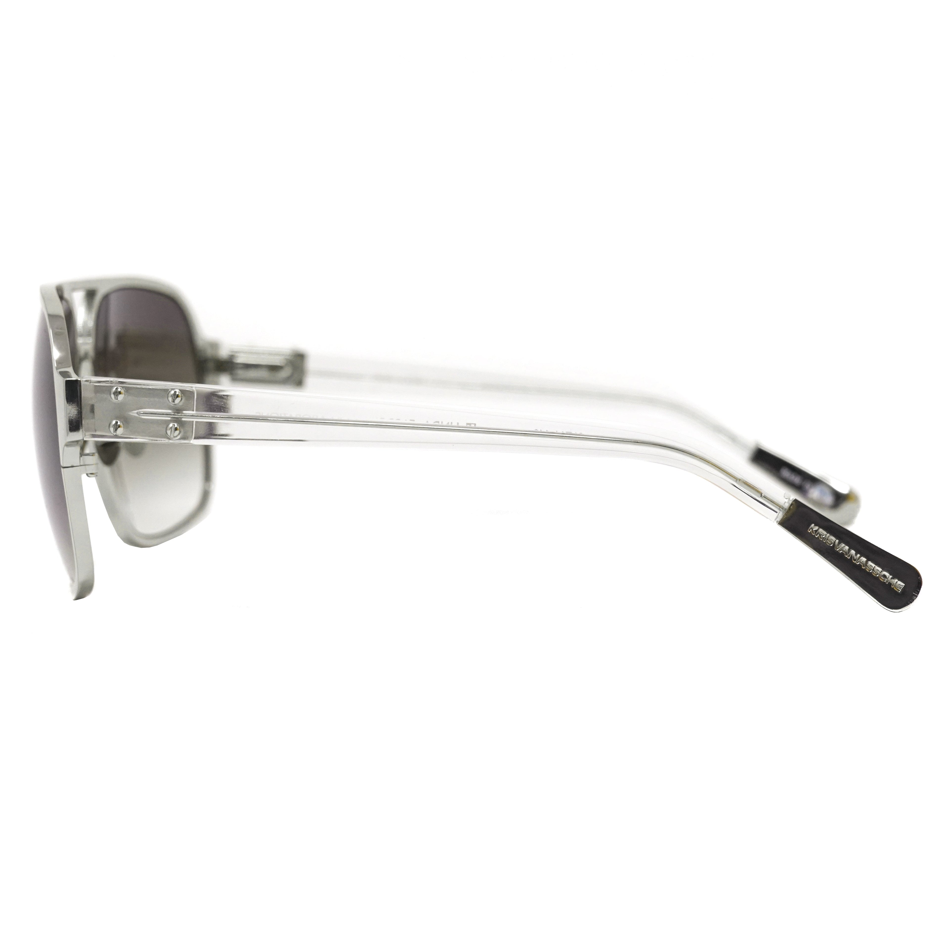 Kris Van Assche x Linda Farrow Grey Sunglasses
