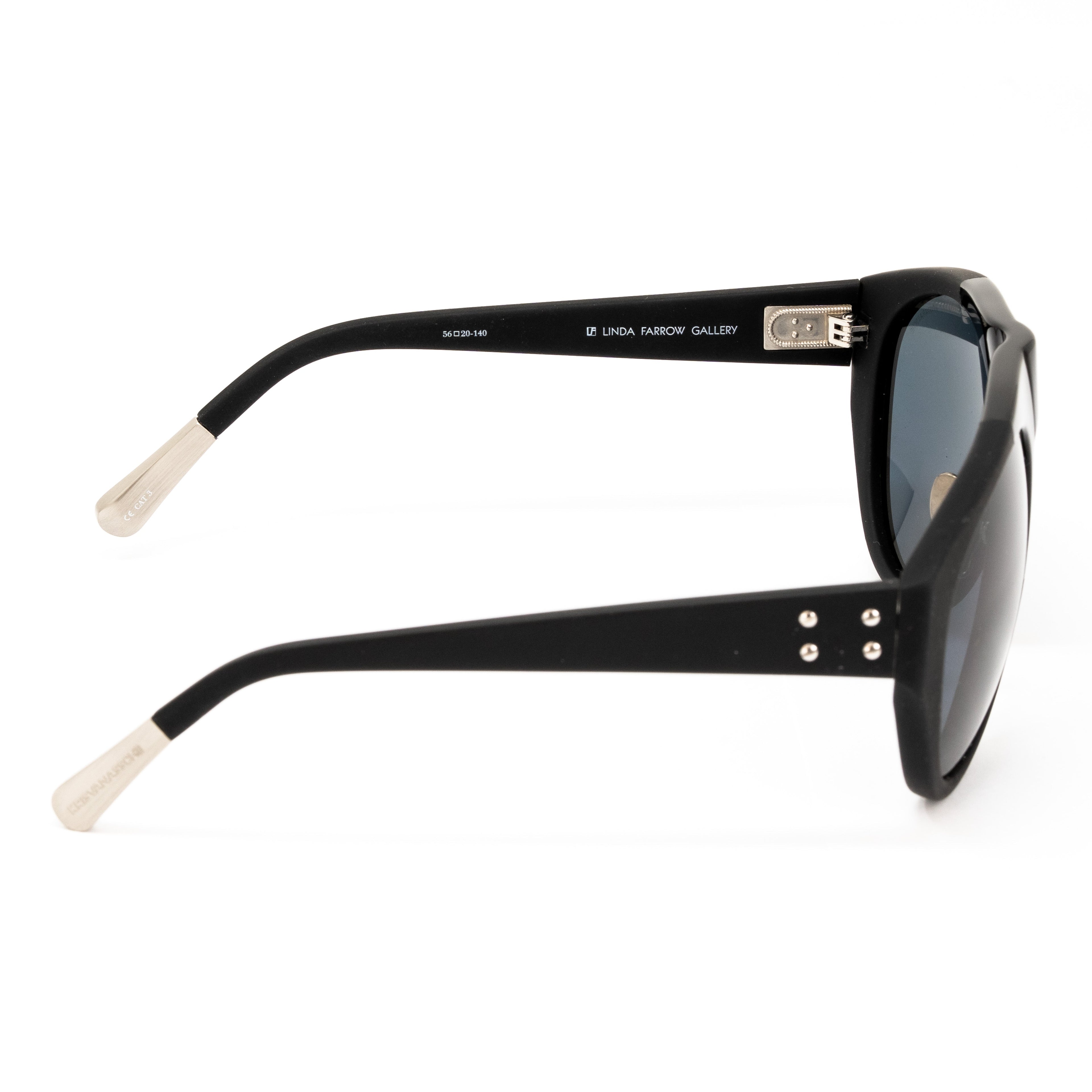 Kris Van Assche x Linda Farrow Black Sunglasses