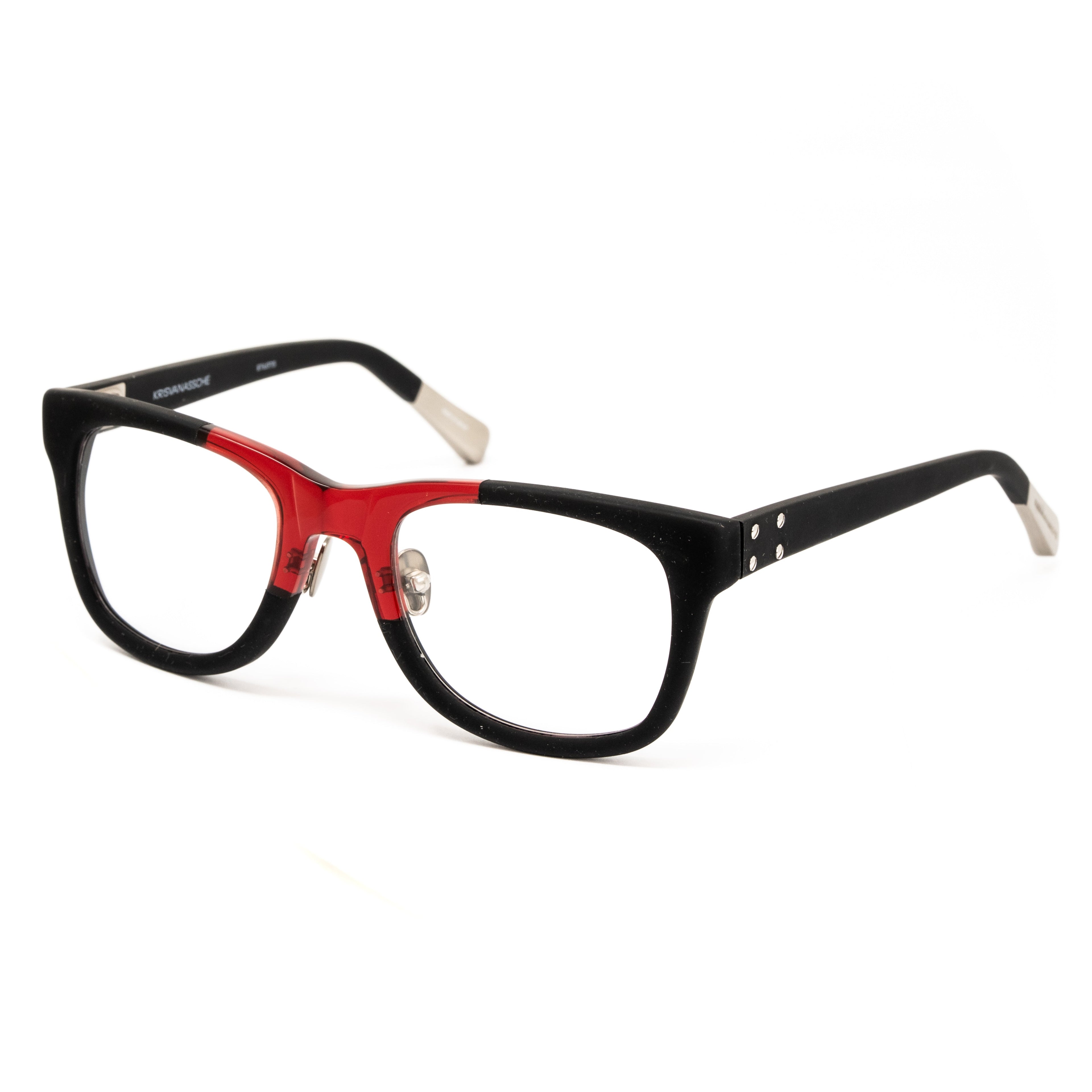 Kris Van Assche x Linda Farrow Black and Red Sunglasses