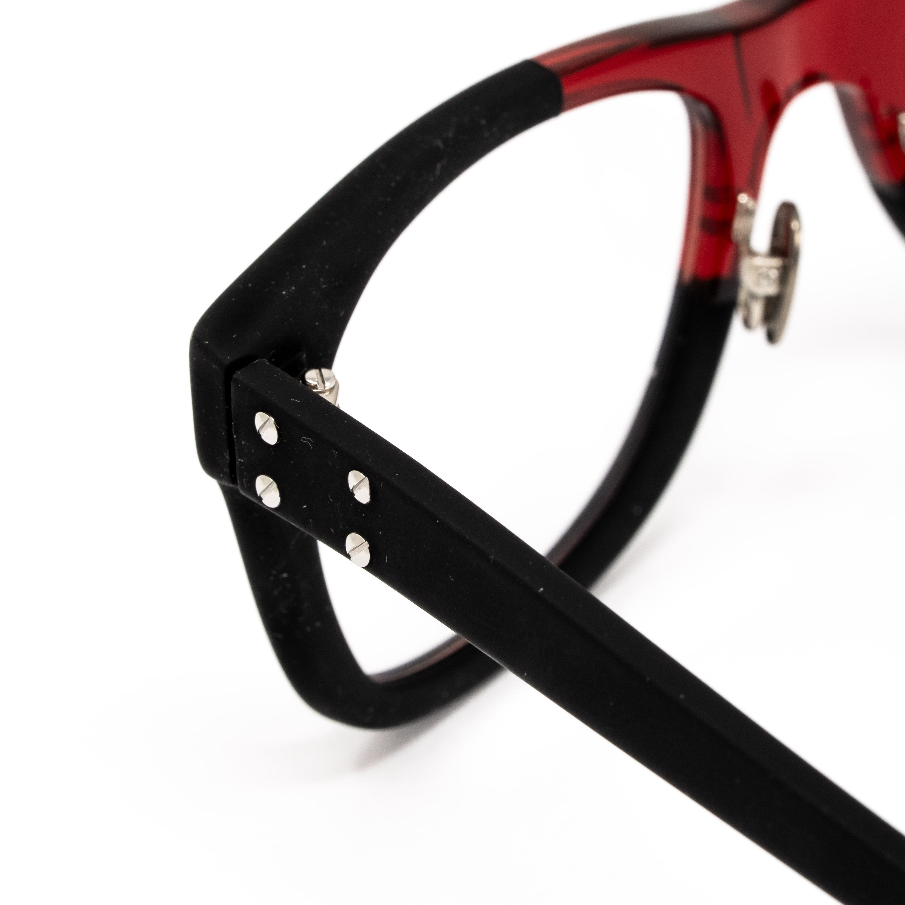 Kris Van Assche x Linda Farrow Black and Red Sunglasses