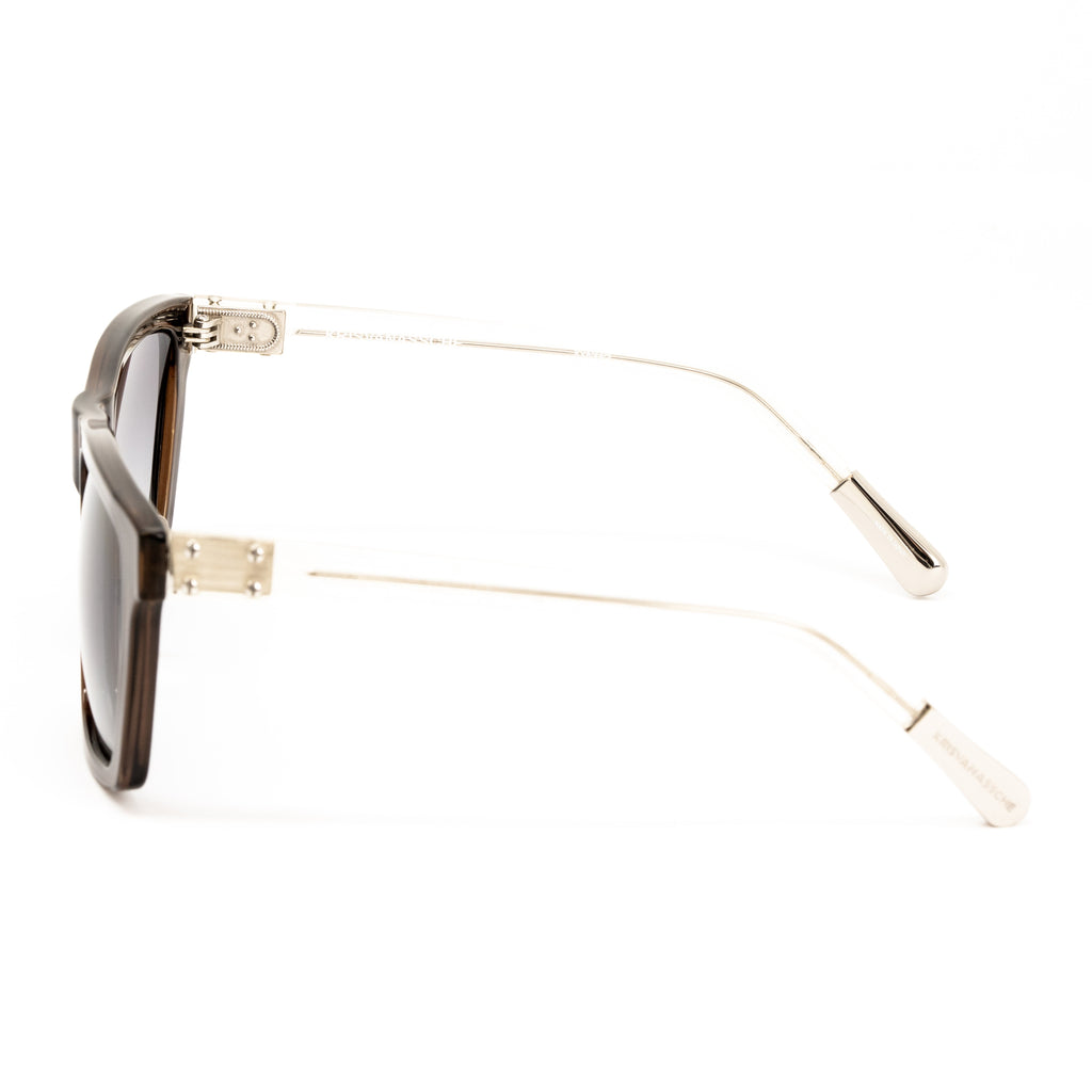 Kris Van Assche x Linda Farrow Brown Sunglasses