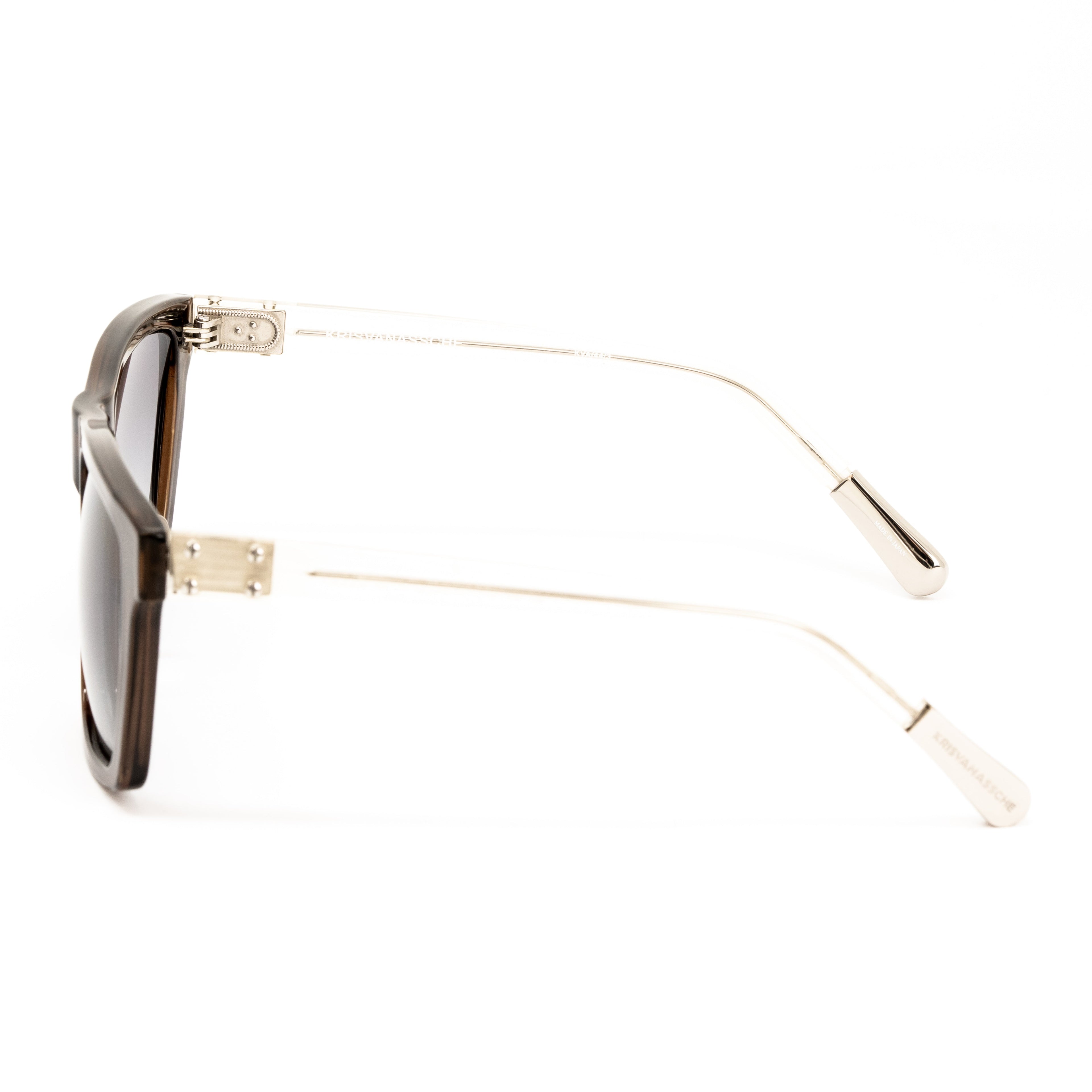 Kris Van Assche x Linda Farrow Brown Sunglasses