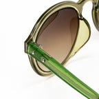 Kris Van Assche x Linda Farrow Green Sunglasses
