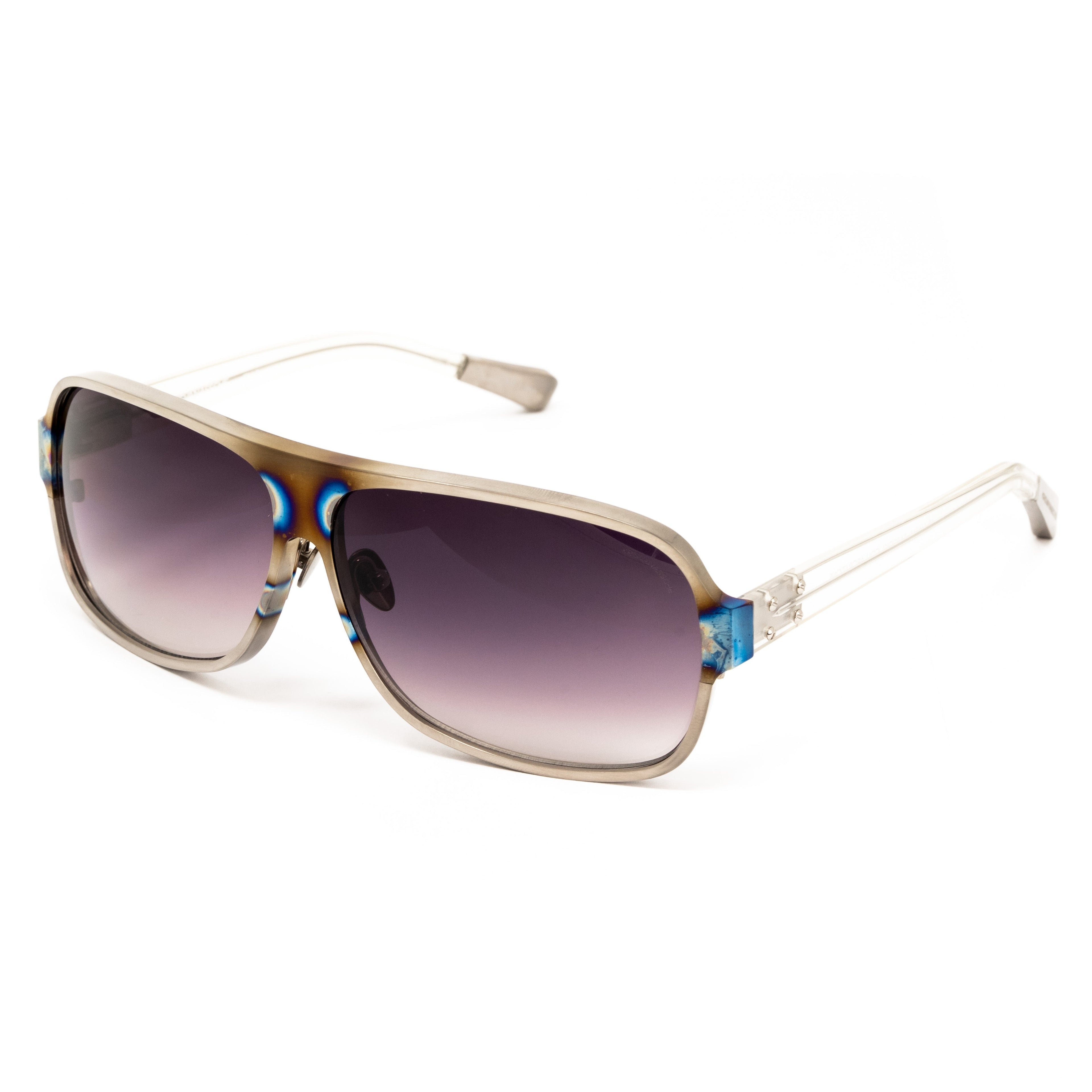 Kris Van Assche x Linda Farrow Purple Sunglasses