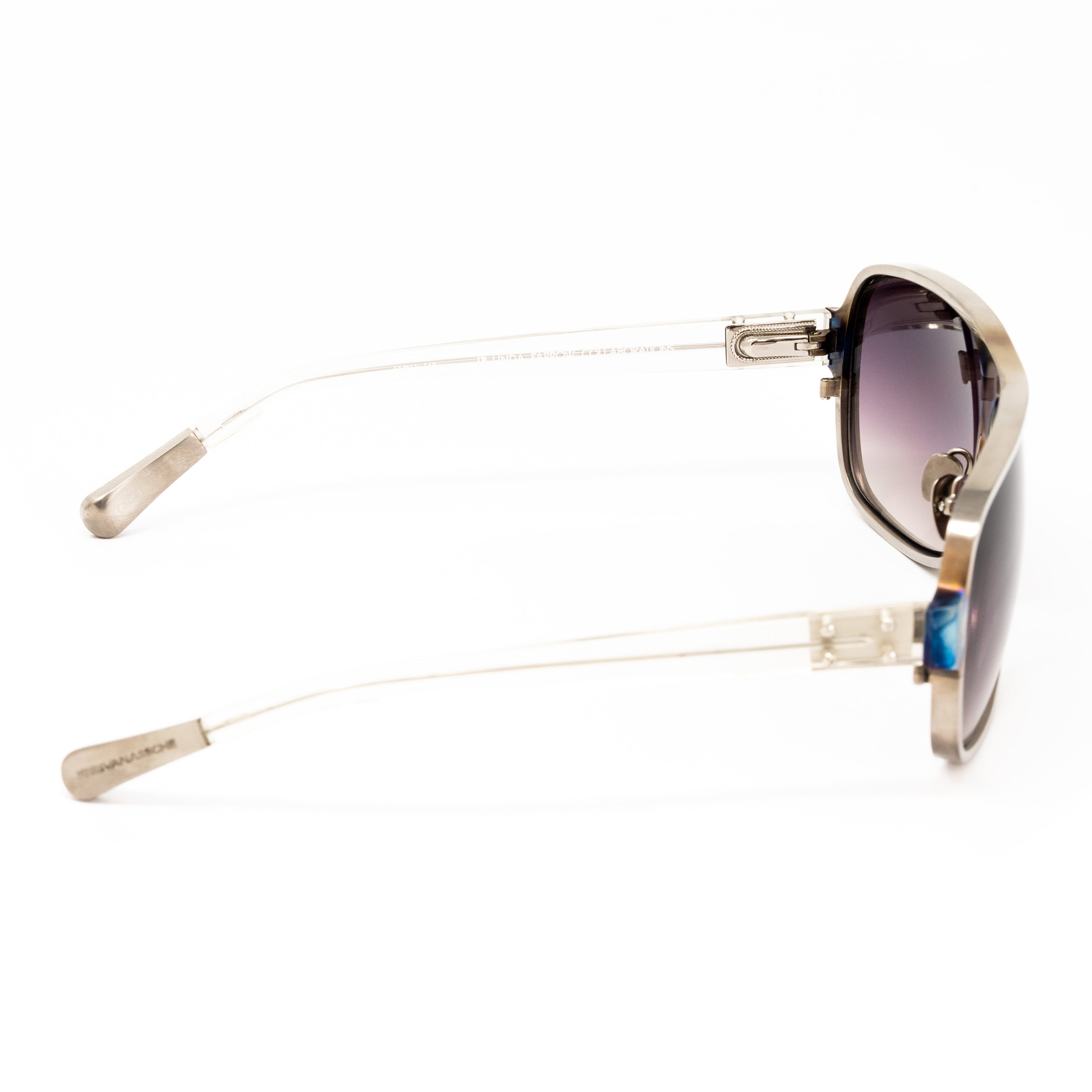 Kris Van Assche x Linda Farrow Purple Sunglasses