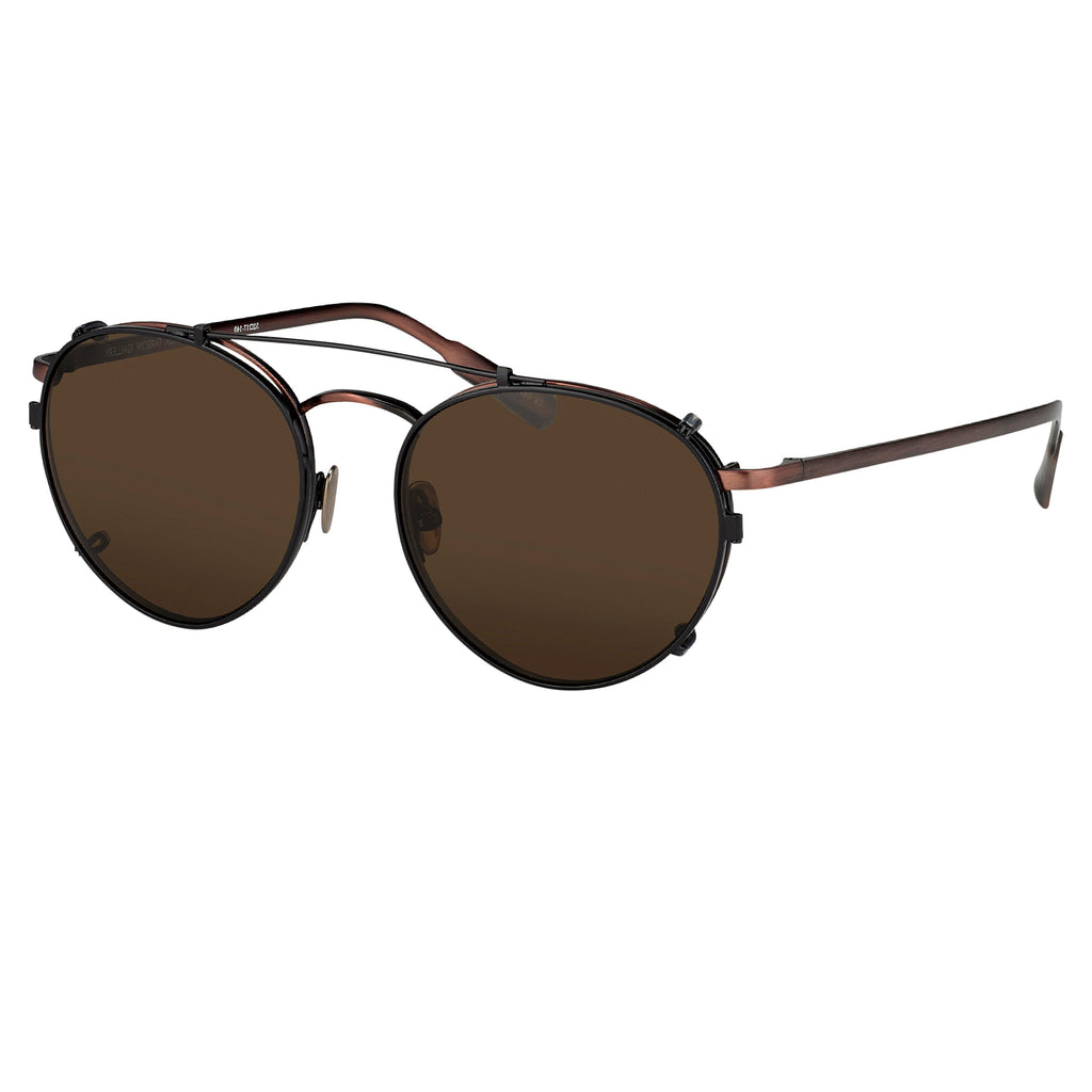 Kris Van Assche x Linda Farrow Brown Sunglasses