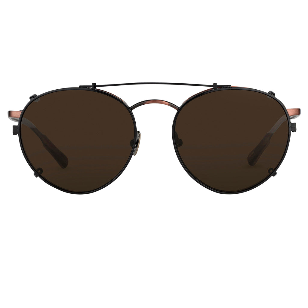 Kris Van Assche x Linda Farrow Brown Sunglasses