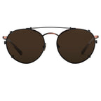 Kris Van Assche x Linda Farrow Brown Sunglasses