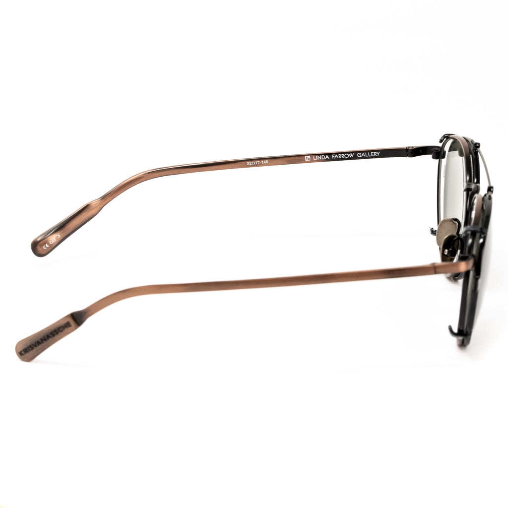 Kris Van Assche x Linda Farrow Brown Sunglasses