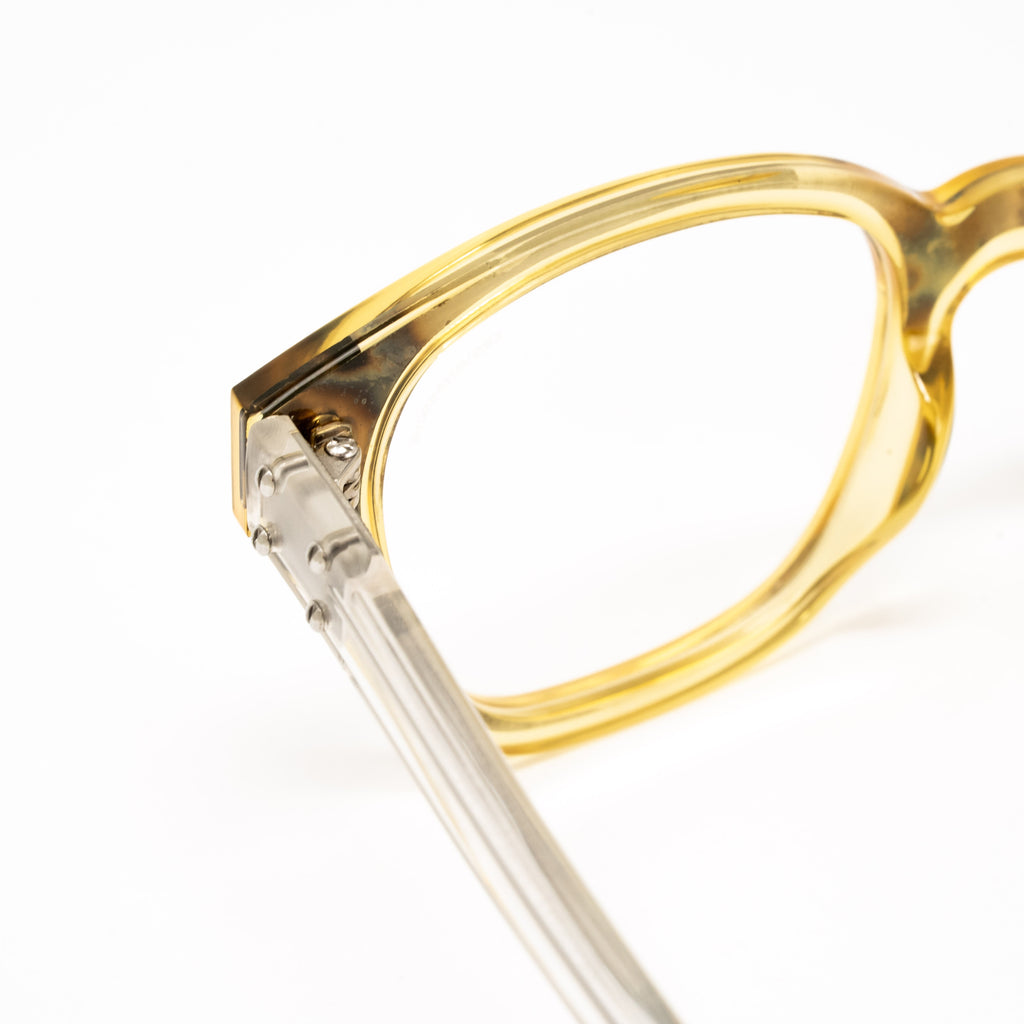 Kris Van Assche x Linda Farrow Yellow Eyeglasses