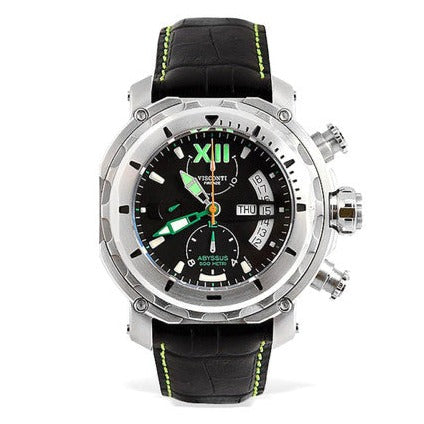 Visconti Men's Chronograph Full Dive 500M Black Watch