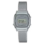 Casio Ladies Watch Digital Vintage Classic Milanese Silver