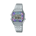Casio Vintage Silver Floral Unisex Digital Watch