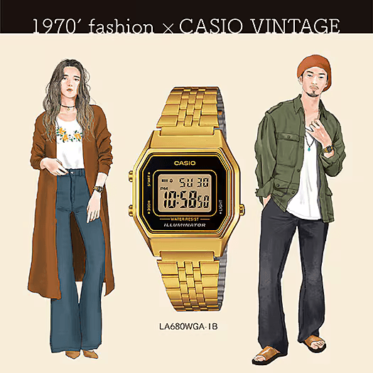 Casio Digital Vintage Gold Ladies' Watch