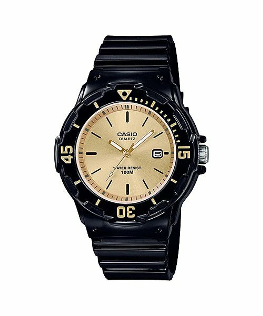 Casio Women's Watch Analogue Black Gold