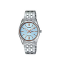 Casio Ladies' Stainless Steel Blue Dial Watch
