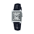 Casio Ladies' 22mm Rectangular White Leather Watch