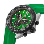 Tag Heuer Watch Formula 1 Green Rubber Strap Chronograph